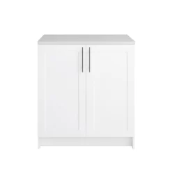 Prepac Elite White Storage Cabinet with Panel Doors 24.5