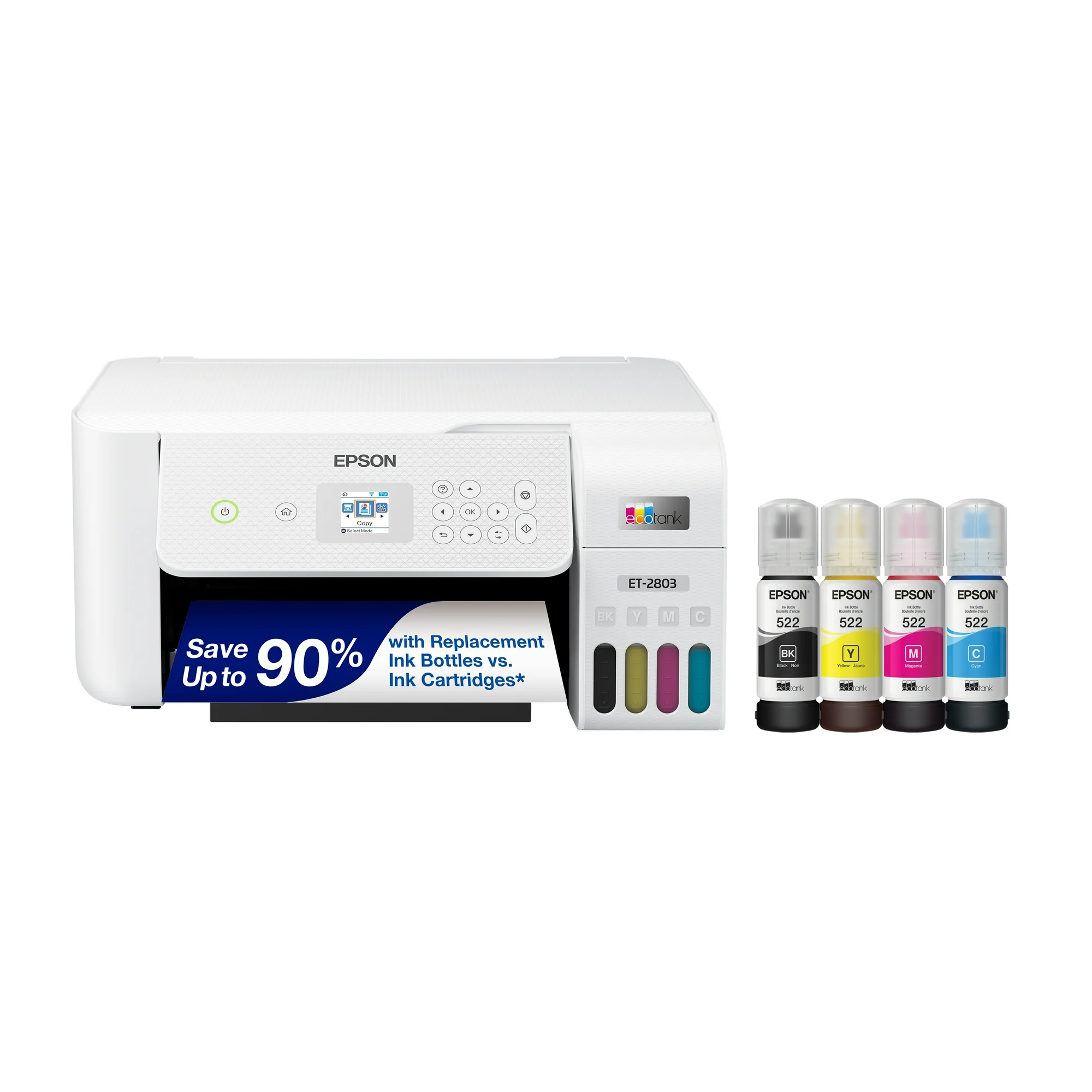 Epson EcoTank ET-2803 Wireless All-in-One Cartridge - Free Printer