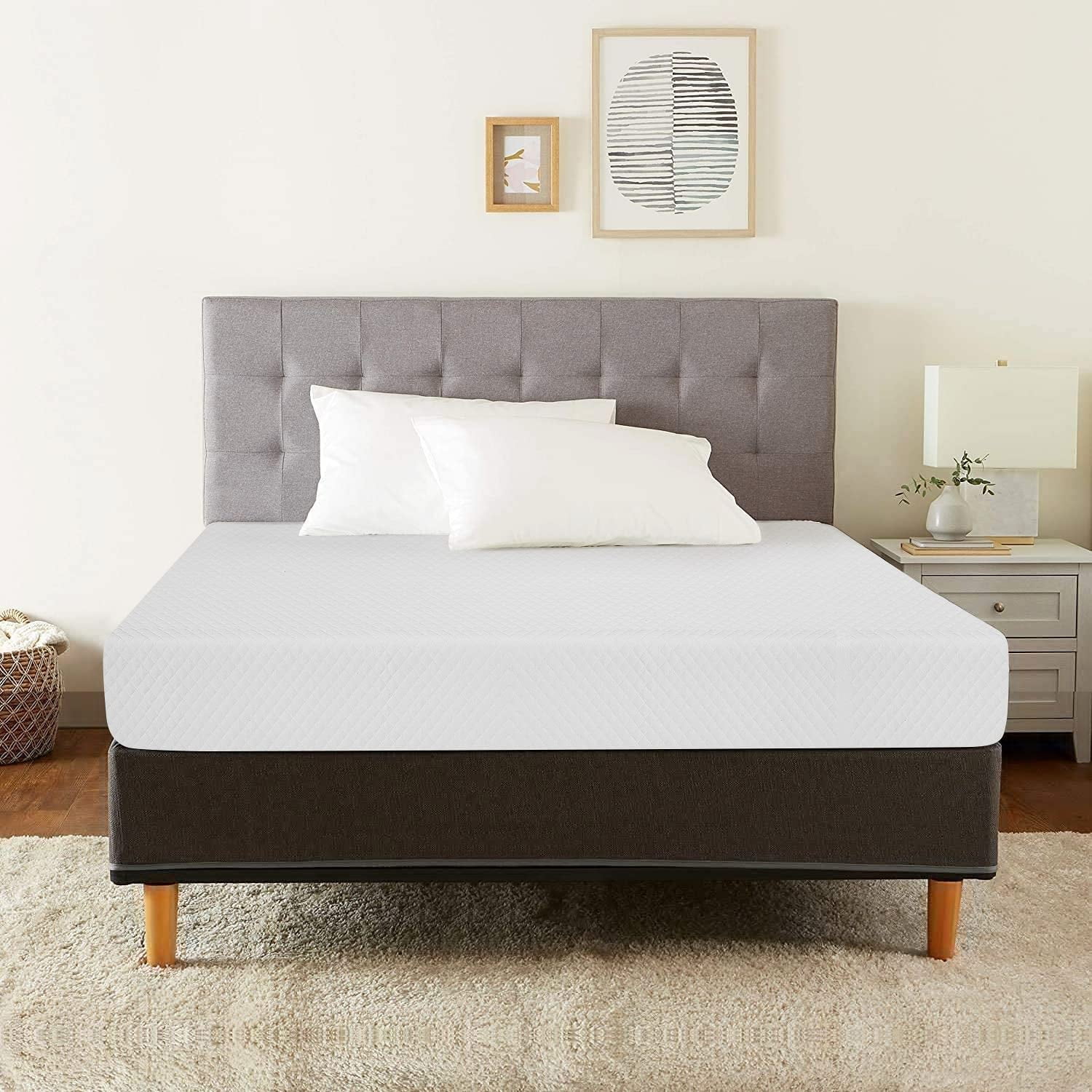 FDW 8 Inch Queen Gel Memory Foam Mattress Fiberglass Free//Bed-in-a-Box/Comfy Support