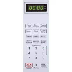 Farberware Classic Countertop Microwave Oven, 1.1 Cubic Feet cu. ft., 1000 watts, with Child Lock - White Platinum