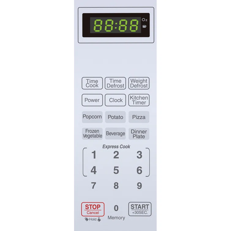 Farberware Classic Countertop Microwave Oven, 1.1 Cubic Feet cu. ft., 1000 watts, with Child Lock - White Platinum
