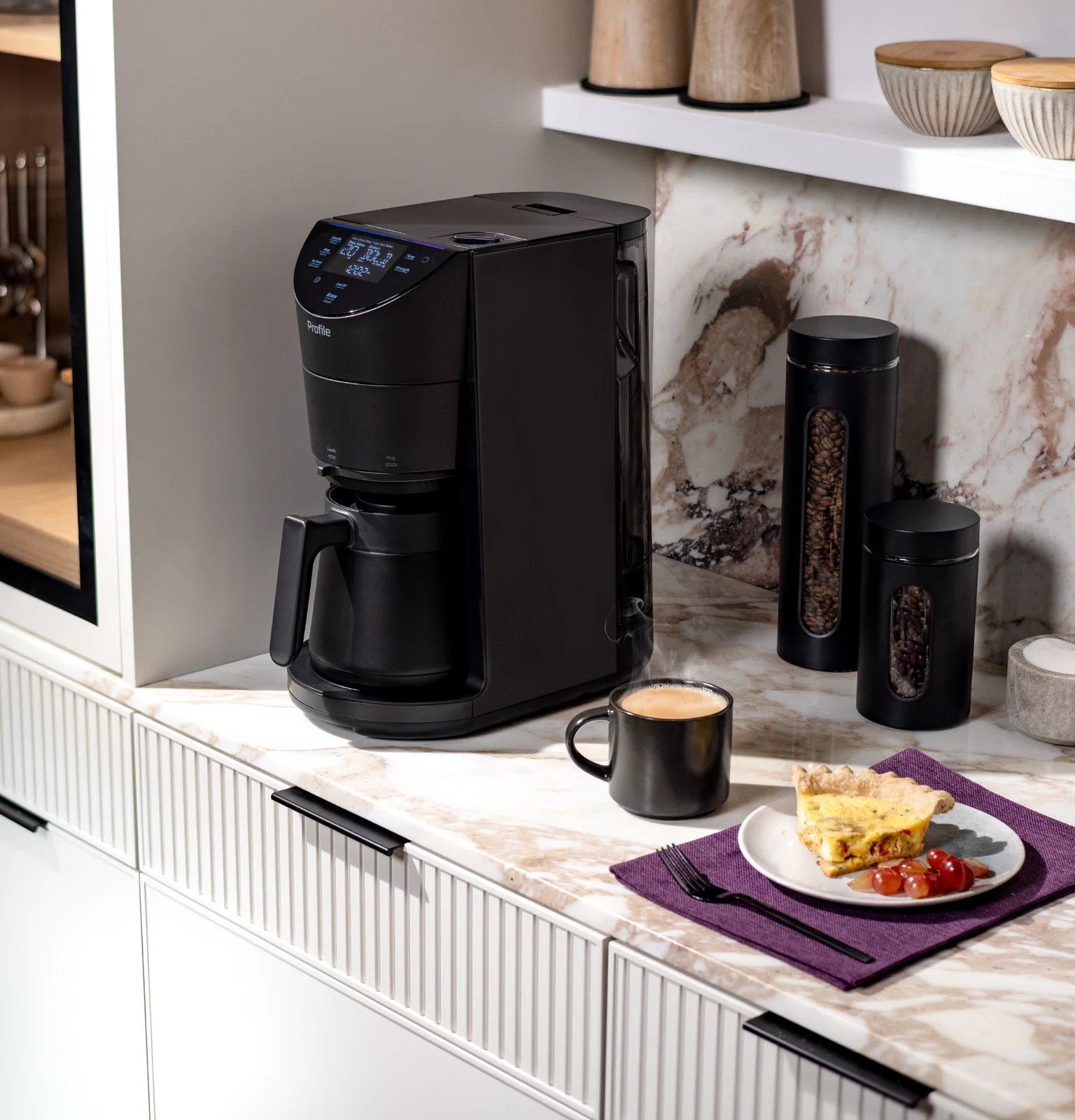 GE Profile Smart Grind and Brew Coffee Maker with Podless Single Serve