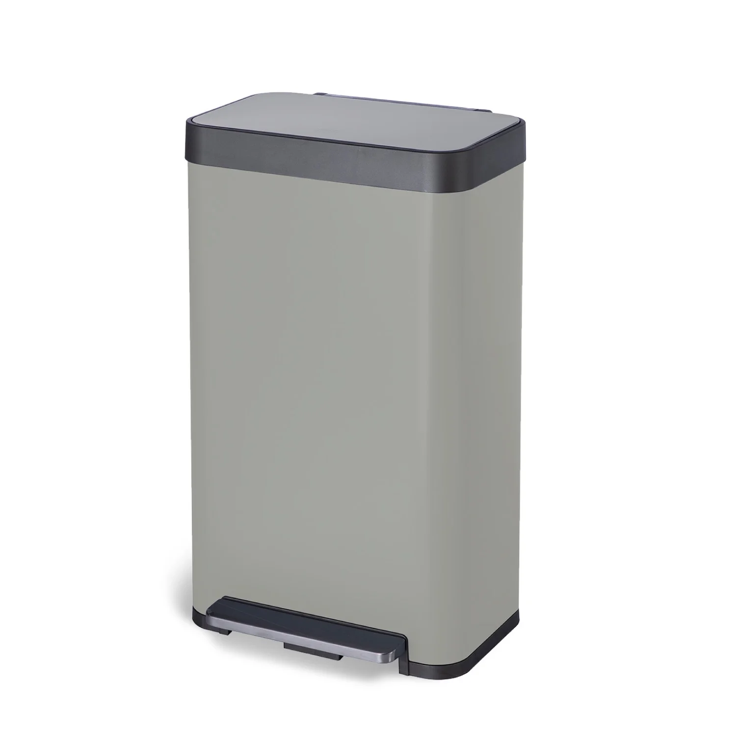 Home Zone Living 18.5 gal/70 Liter Kitchen Garbage Can Stainless Steel, Ocean Fog