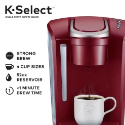 Keurig K-Select Single-Serve K-Cup Pod Coffee Maker - Red