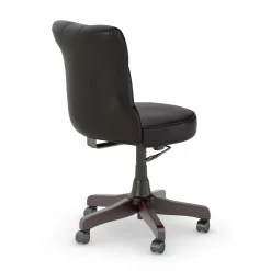 Bush Furniture Leather Task Chair, Black