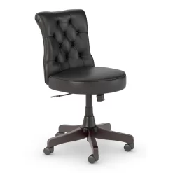 Bush Furniture Leather Task Chair, Black