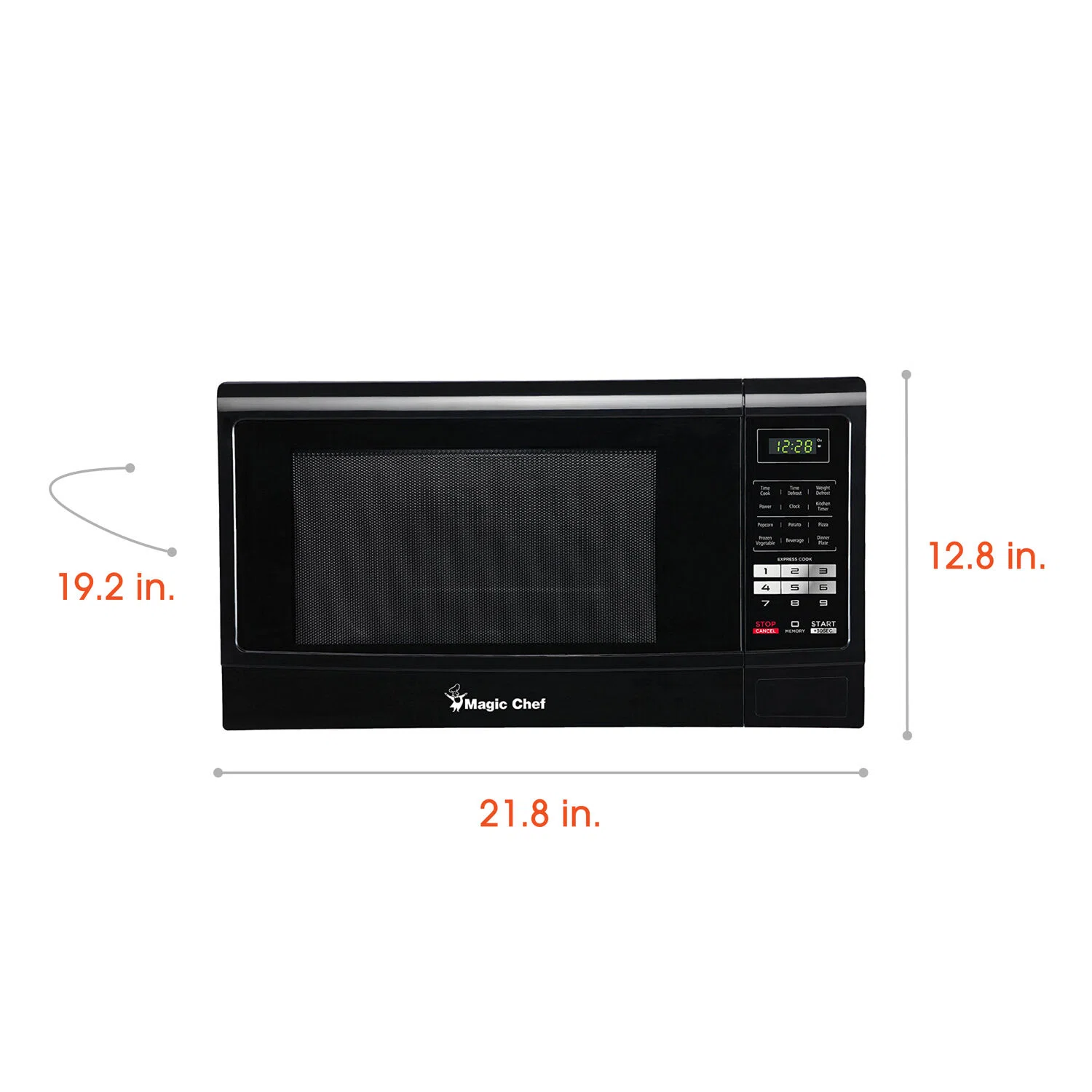Magic Chef 1.6 Cubic Feet 1100 Watt Countertop Microwave