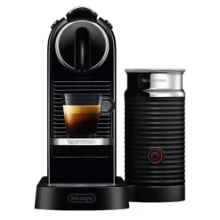 Nespresso Citiz Original Coffee and Espresso Machine with Aeroccino Milk Frother by De'Longhi, Black