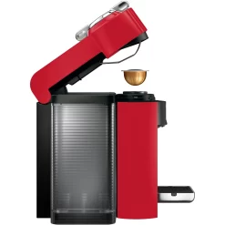 Nespresso Vertuo Coffee and Espresso Machine with Aeroccino Milk Frother by De'Longhi, Red