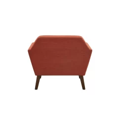 Mercury Row Petrin Wide Mid-Century Modern Lounge Chair, Spice