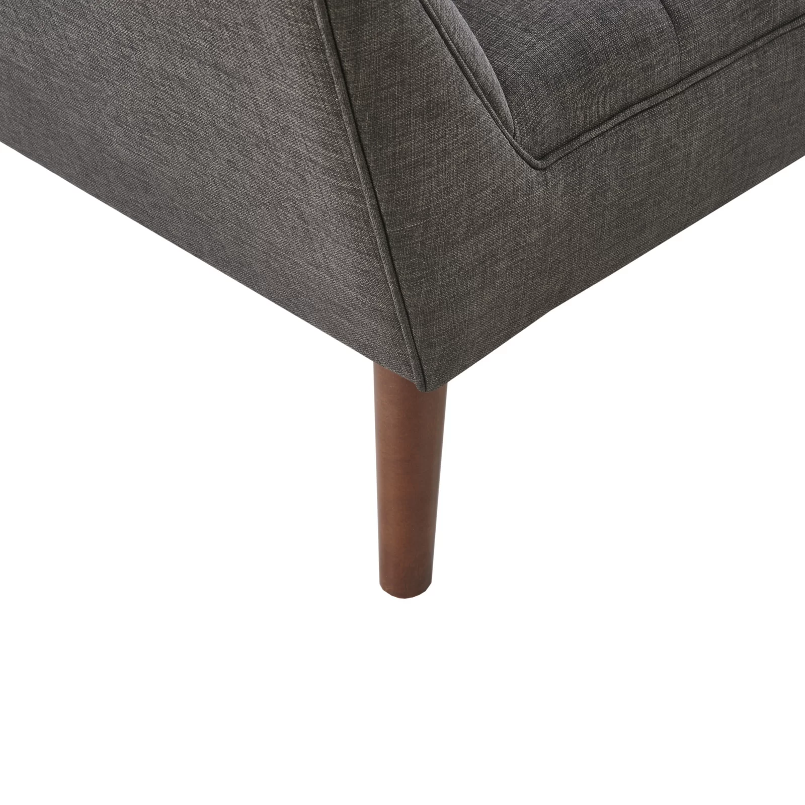 Mercury Row Petrin Wide Mid-Century Modern Lounge Chair, Charcoal