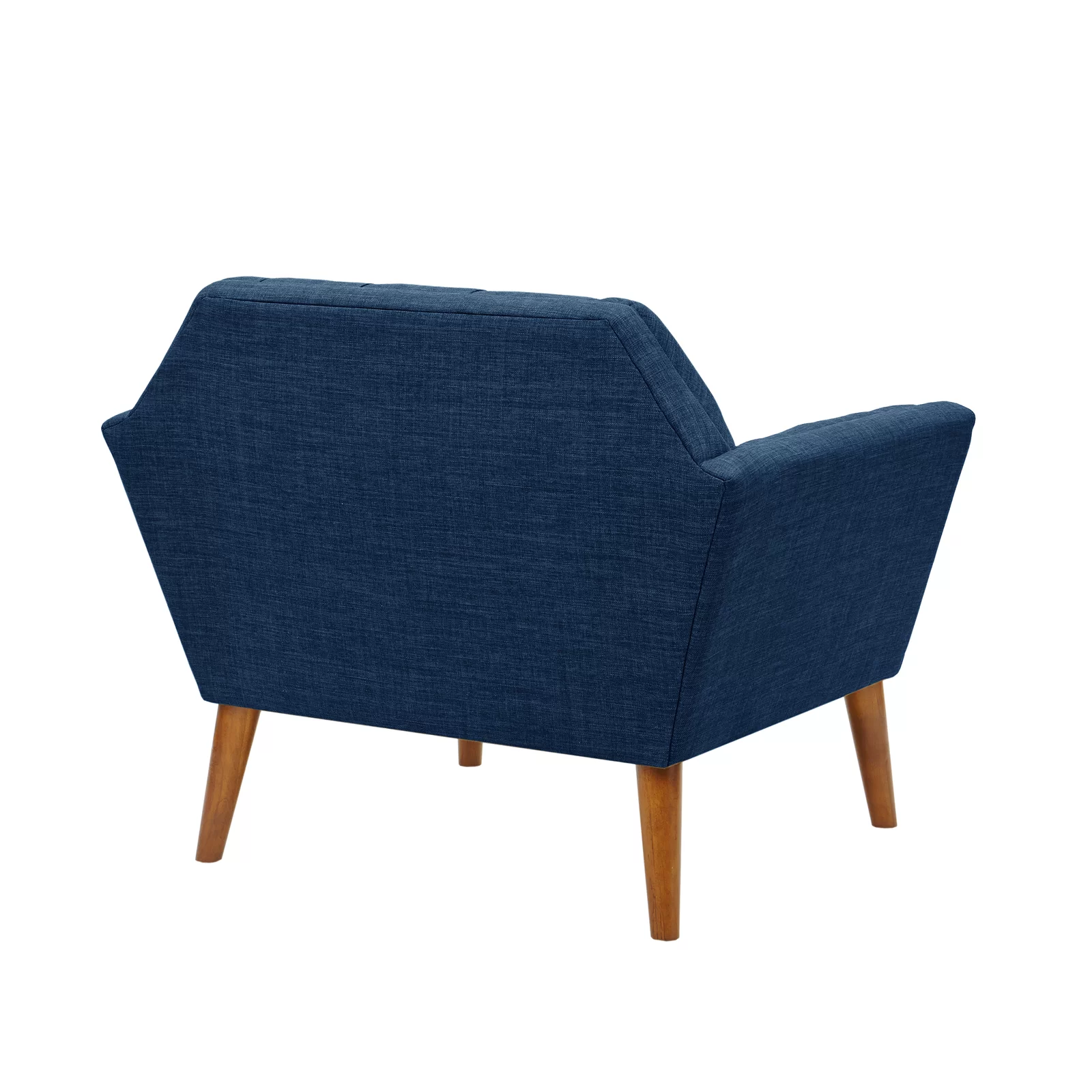 Mercury Row Petrin Wide Mid-Century Modern Lounge Chair, Blue