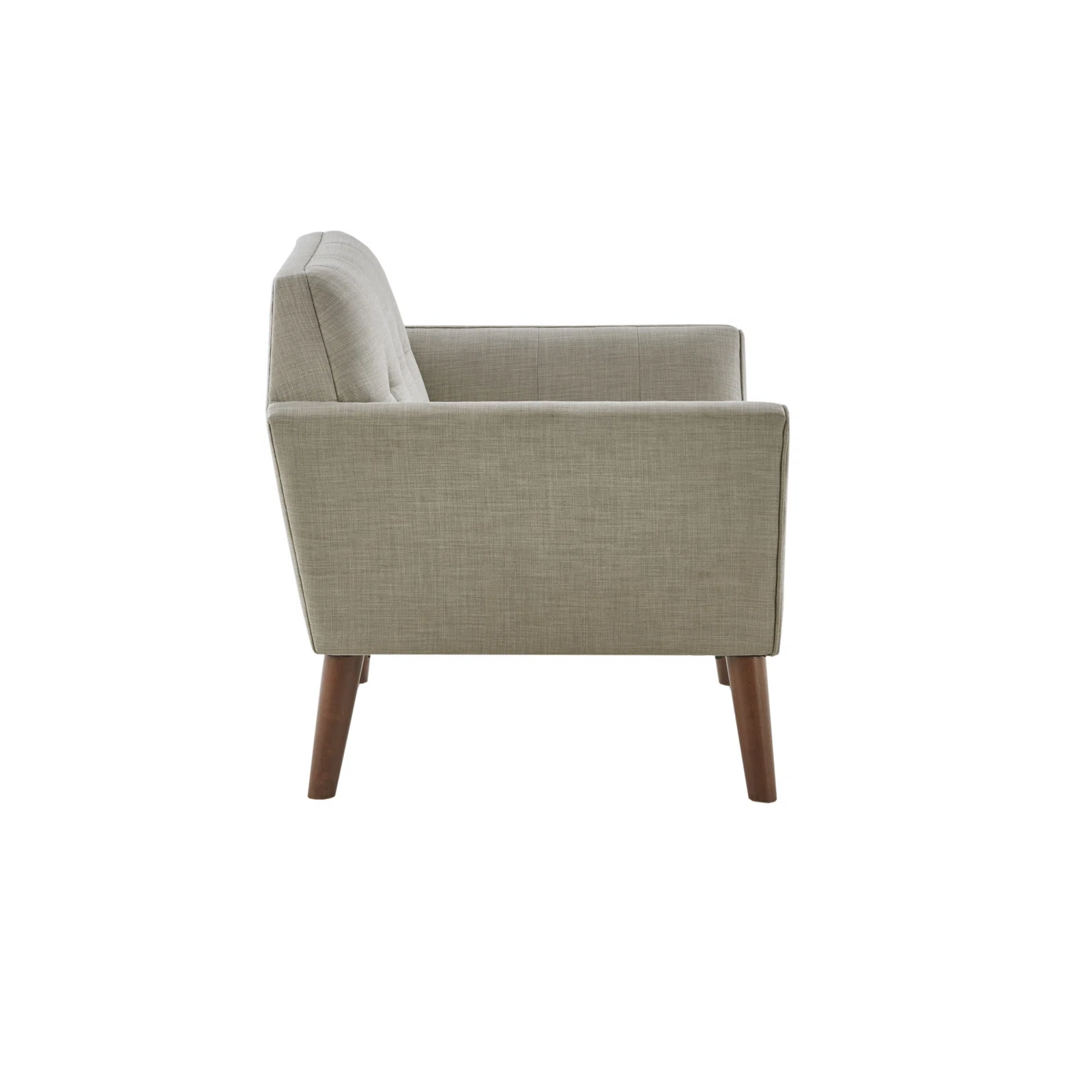 Mercury Row Petrin Wide Mid-Century Modern Lounge Chair, Light Gray