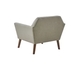 Mercury Row Petrin Wide Mid-Century Modern Lounge Chair, Light Gray