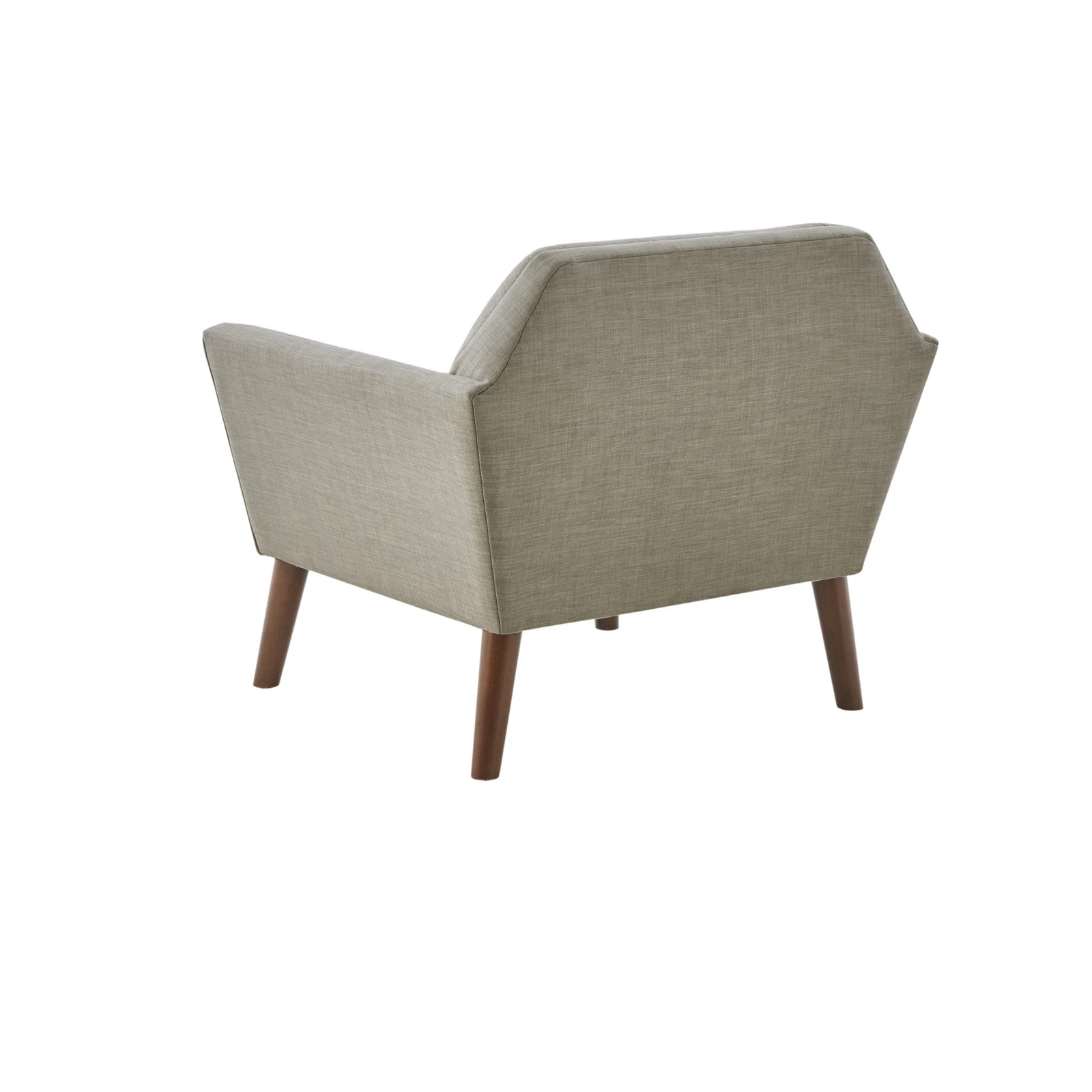 Mercury Row Petrin Wide Mid-Century Modern Lounge Chair, Light Gray