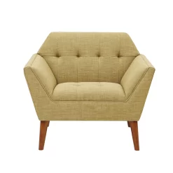 Mercury Row Petrin Wide Mid-Century Modern Lounge Chair, Pale Green