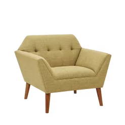 Mercury Row Petrin Wide Mid-Century Modern Lounge Chair, Pale Green