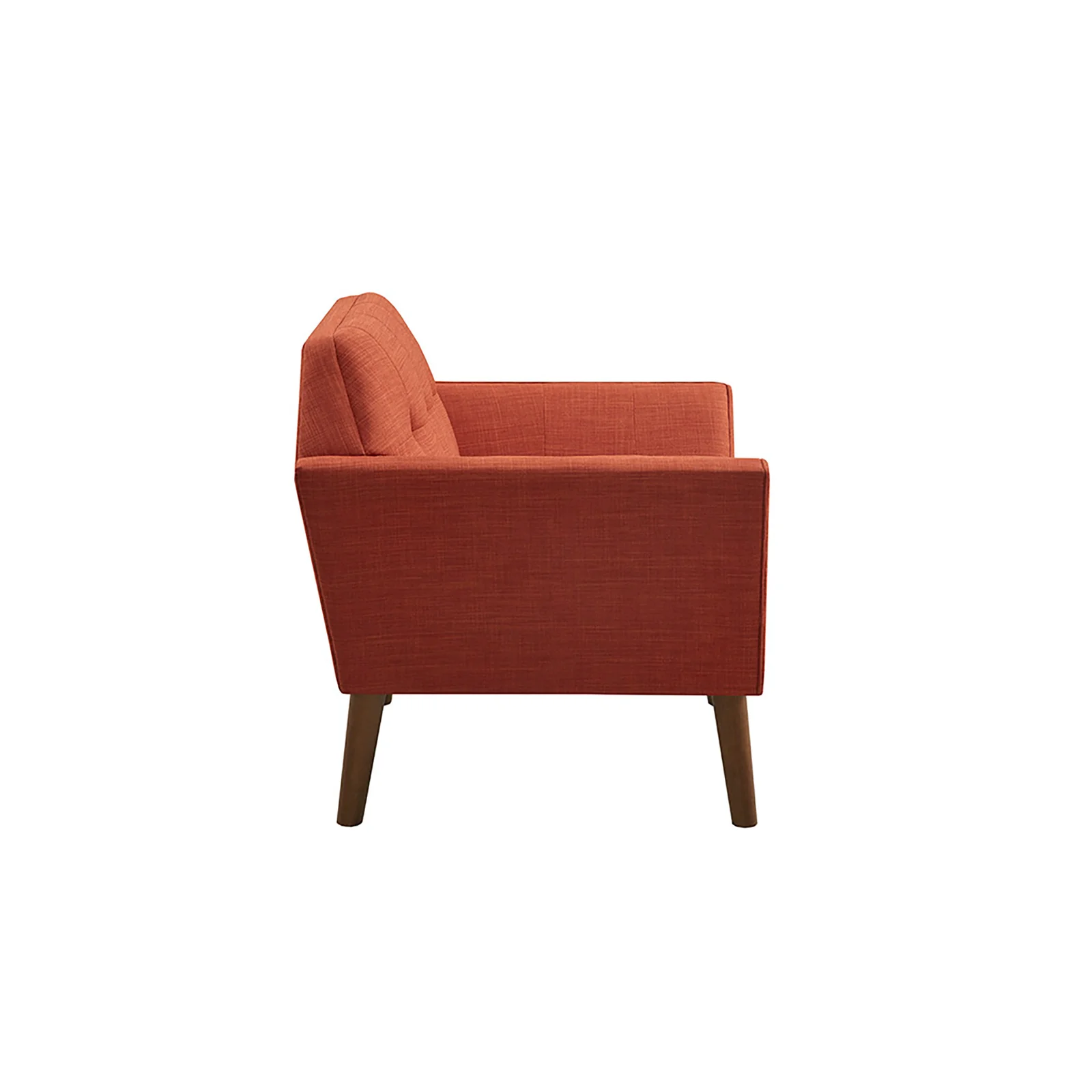 Mercury Row Petrin Wide Mid-Century Modern Lounge Chair, Spice