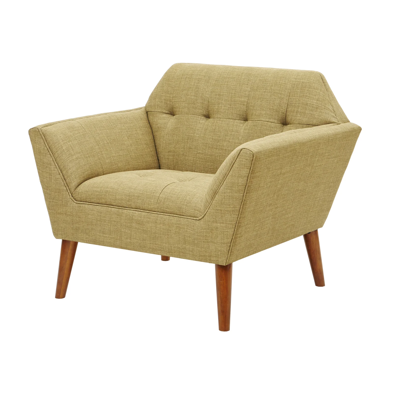 Mercury Row Petrin Wide Mid-Century Modern Lounge Chair, Pale Green