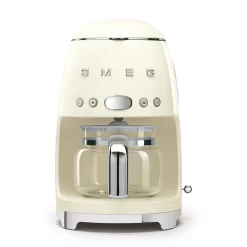 SMEG 50's Retro Style 10-Cup Drip Coffee Machine with Filter, Cream