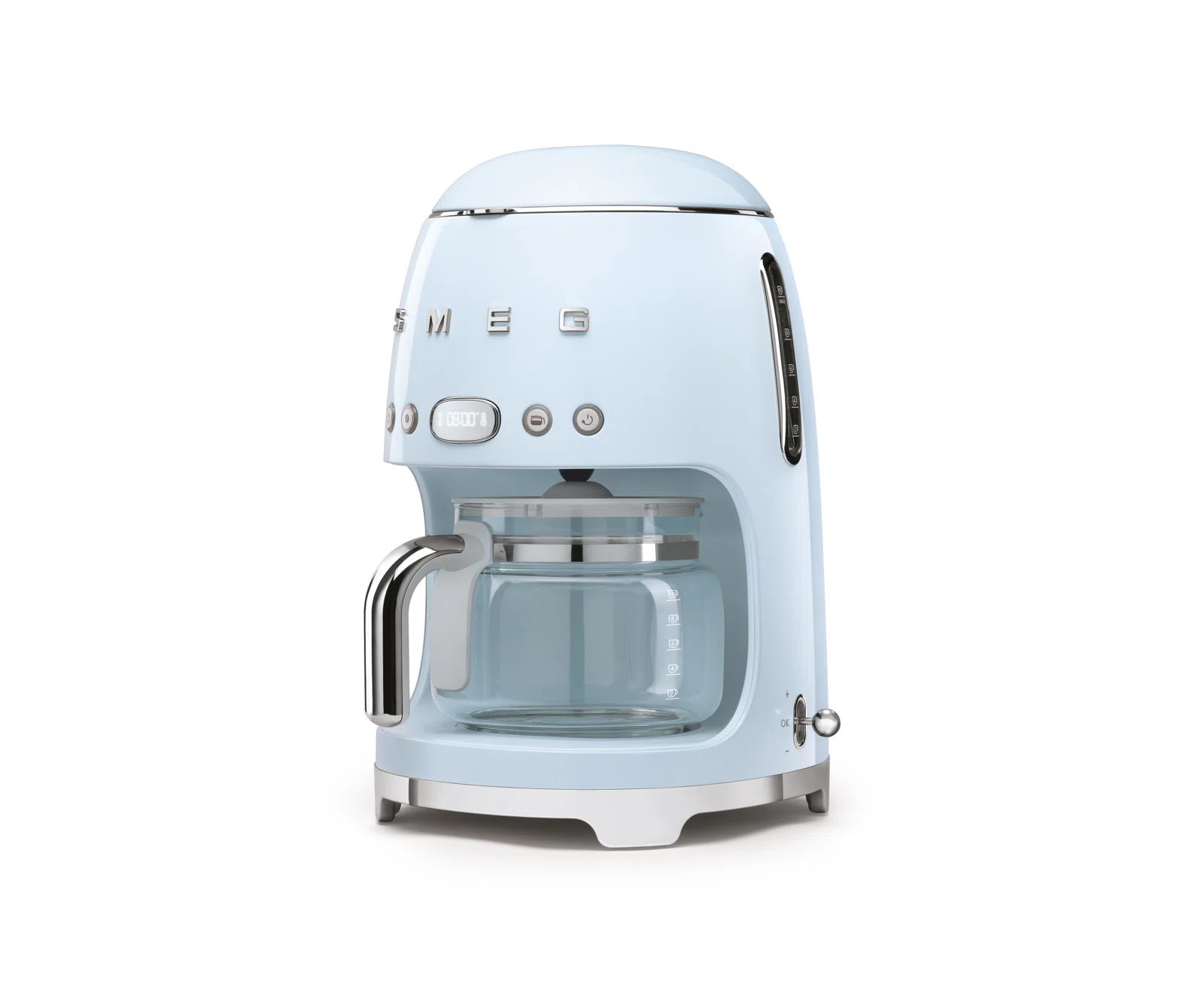 SMEG 50's Retro Style 10-Cup Drip Coffee Machine with Filter, Pastel Blue