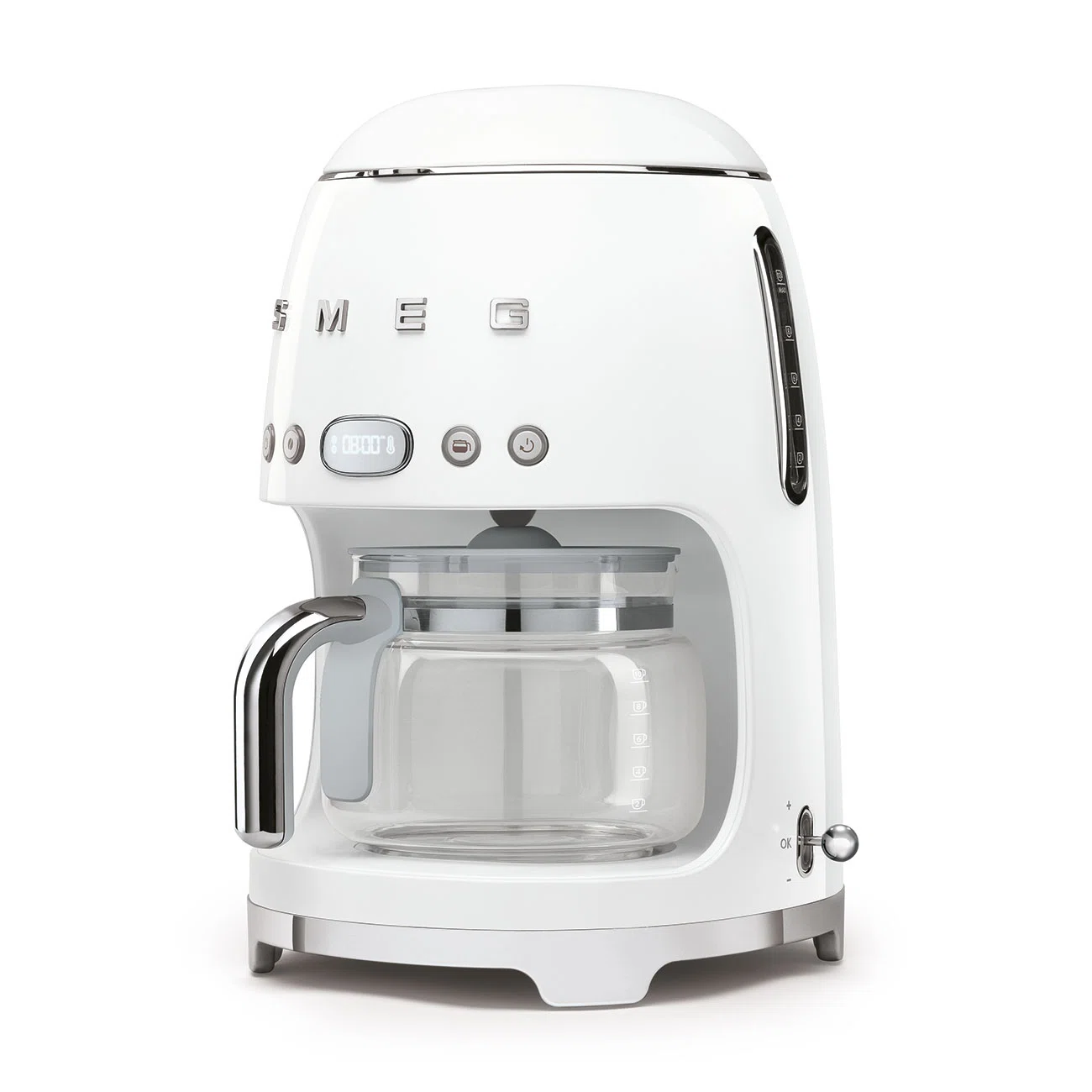 SMEG 50's Retro Style 10-Cup Drip Coffee Machine with Filter, White