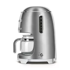 SMEG 50's Retro Style 10-Cup Drip Coffee Machine with Filter, Stainless Steel