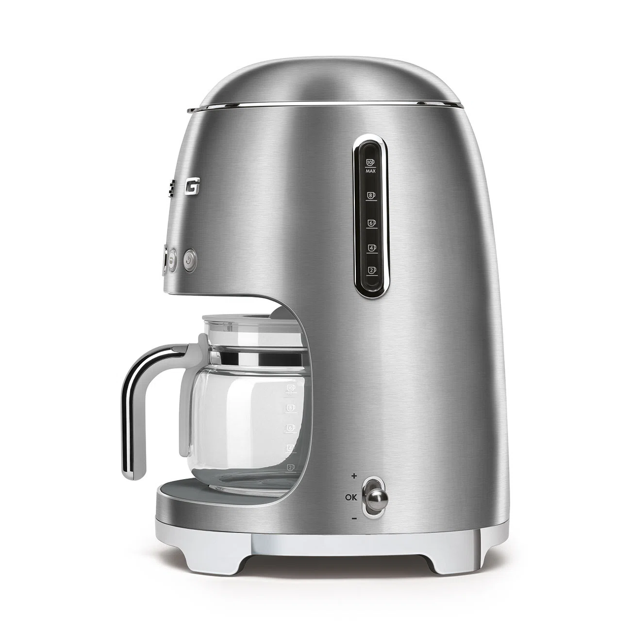 SMEG 50's Retro Style 10-Cup Drip Coffee Machine with Filter, Stainless Steel