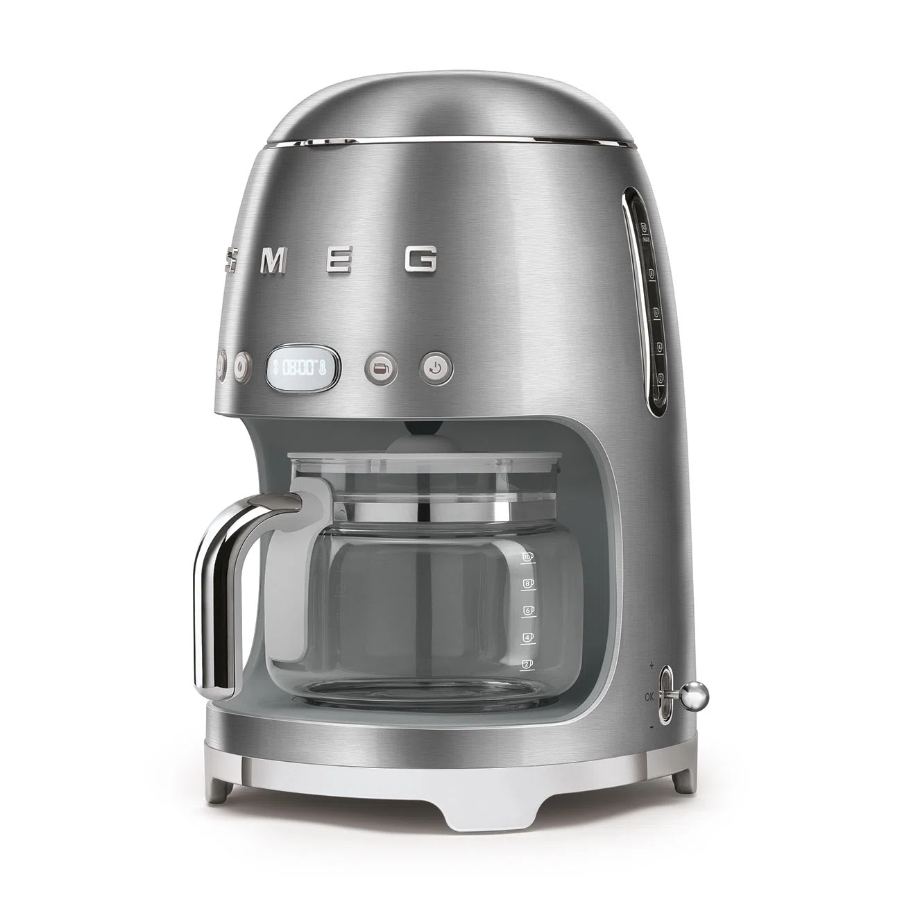SMEG 50's Retro Style 10-Cup Drip Coffee Machine with Filter, Stainless Steel