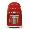 SMEG 50's Retro Style 10-Cup Drip Coffee Machine with Filter, Red