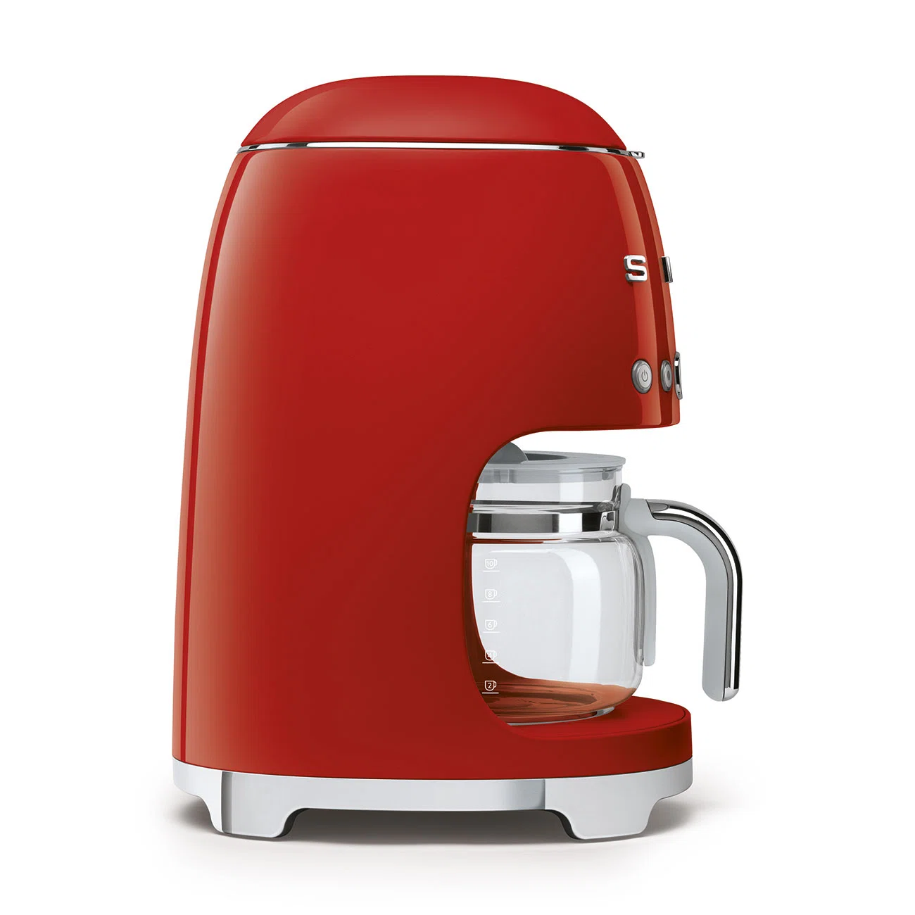 SMEG 50's Retro Style 10-Cup Drip Coffee Machine with Filter, Red