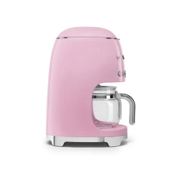 SMEG 50's Retro Style 10-Cup Drip Coffee Machine with Filter, Pink