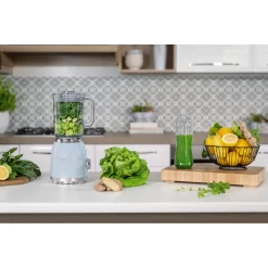SMEG 50's Retro Style Countertop Blender, Pastel Blue