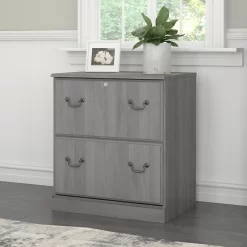 Bush Furniture Saratoga 26.85'' Wide 2 -Drawer File Cabinet - Modern Gray
