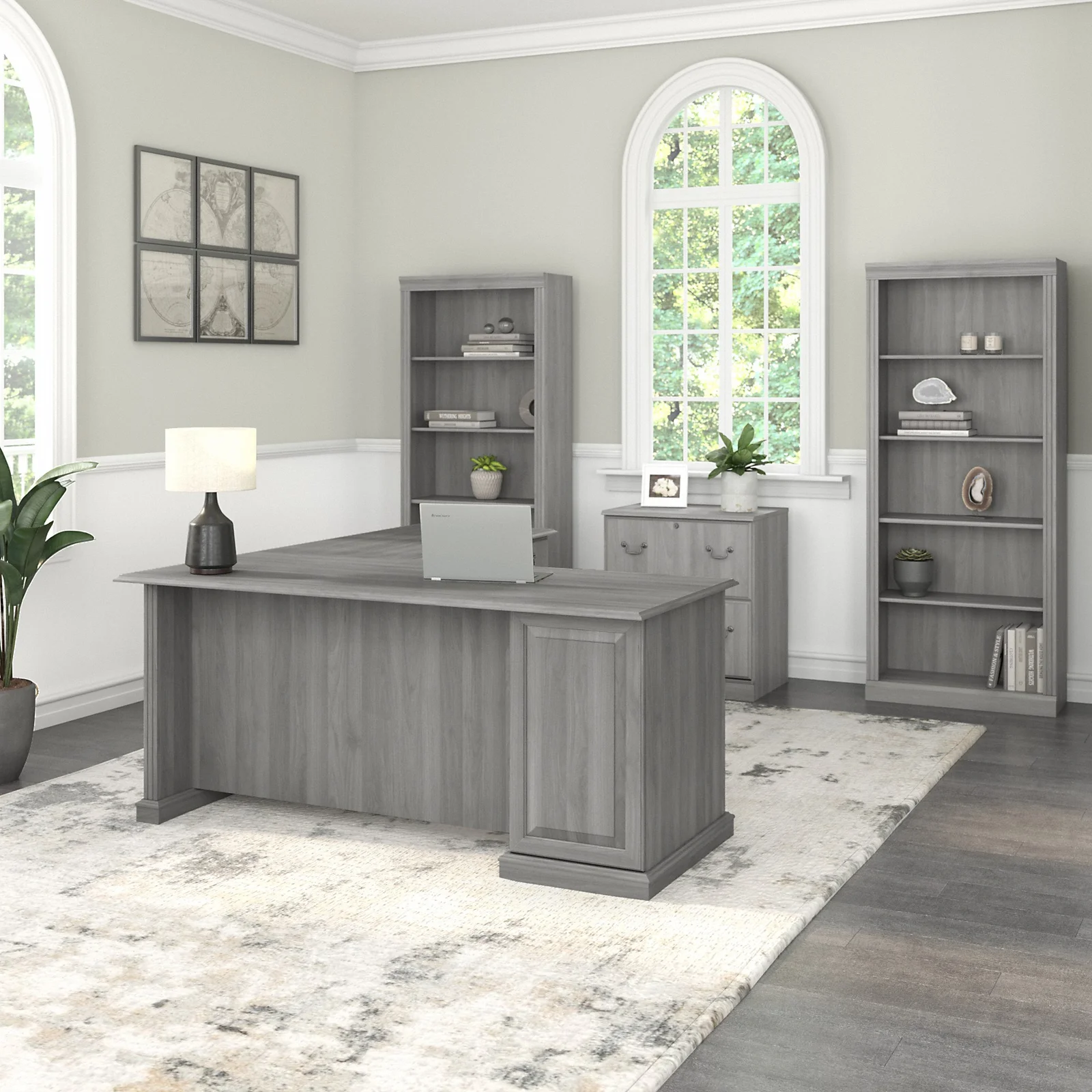 Bush Furniture Saratoga 26.85'' Wide 2 -Drawer File Cabinet - Modern Gray