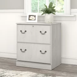 Bush Furniture Saratoga 26.85'' Wide 2 -Drawer File Cabinet - Linen White Oak