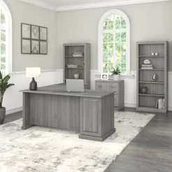Bush Furniture Saratoga Bookcase - Modern Gray