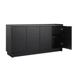 Prepac Finnley Sideboard Cabinet Buffet Cabinet, Black