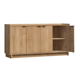 Prepac Finnley Sideboard Cabinet Buffet Cabinet, Oak