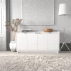 Prepac Finnley Sideboard Cabinet Buffet Cabinet, White