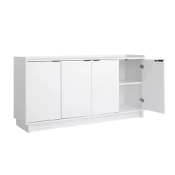 Prepac Finnley Sideboard Cabinet Buffet Cabinet, White