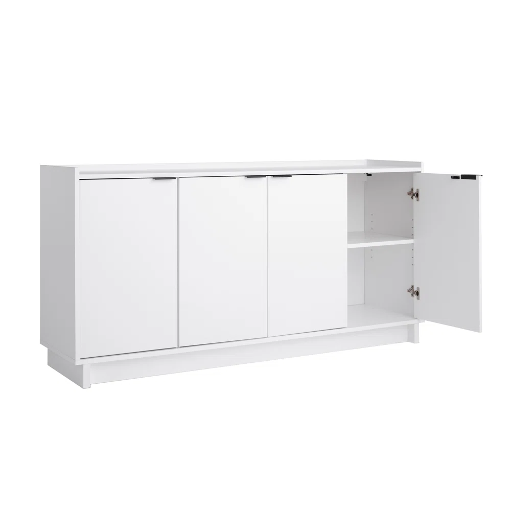 Prepac Finnley Sideboard Cabinet Buffet Cabinet, White