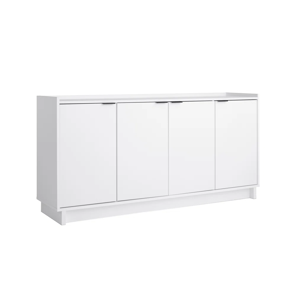 Prepac Finnley Sideboard Cabinet Buffet Cabinet, White