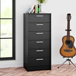 Prepac Studio Essentials 21.5'' W 6 - Drawer Dresser, Black