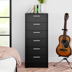 Prepac Studio Essentials 21.5'' W 6 - Drawer Dresser, Black