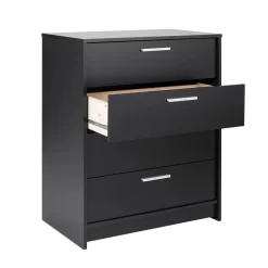 Prepac Studio Essentials 30'' W 4 - Drawer Dresser, Black