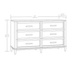 Better Homes & Gardens Springwood Caning 6-Drawer Dresser, Light Honey Finish