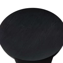Beautiful Mod Round Coffee Table by Drew Barrymore, Black Wood Finish