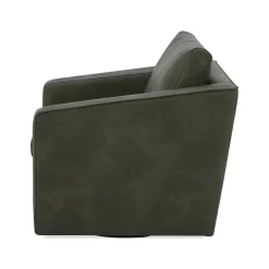 Better Homes & Gardens Steele Swivel Chair, Olive Faux Leather
