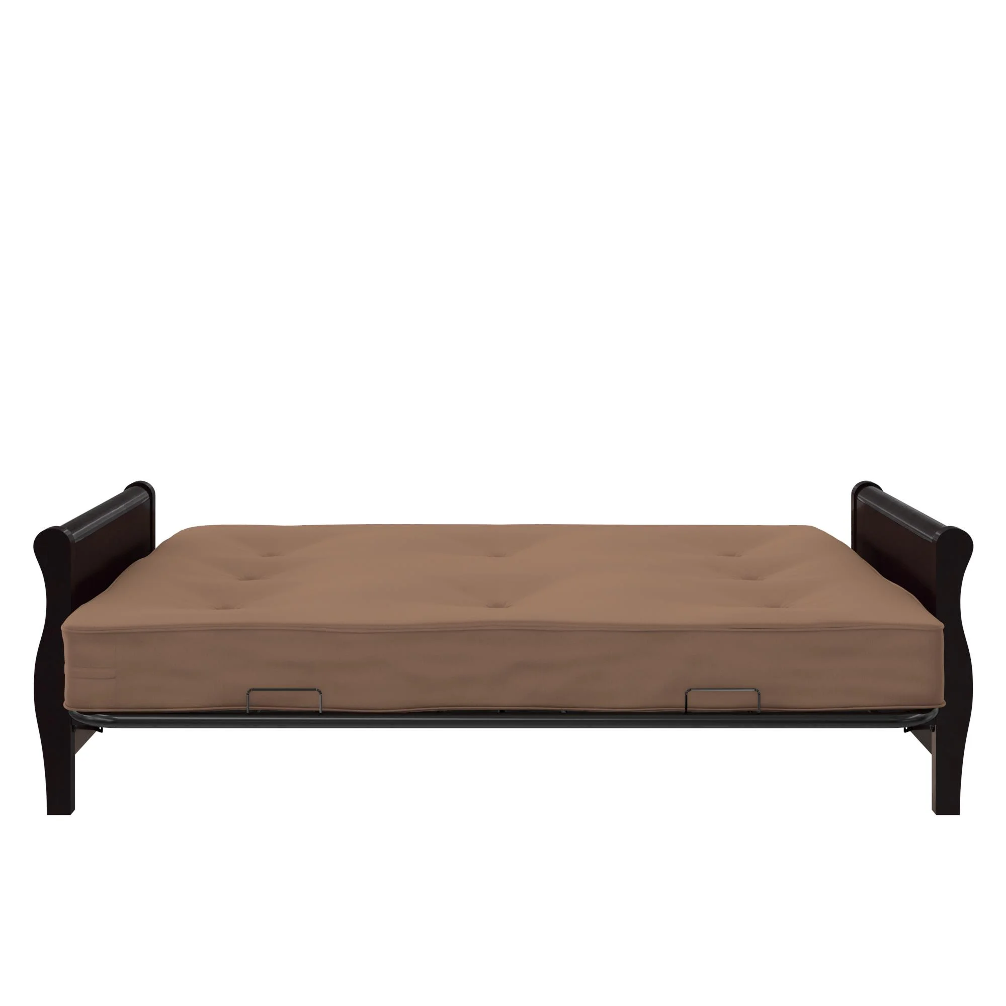 DHP Caden 8 Inch Futon Mattress with Tufted Cover and Recycled Polyester Fill, Full Size, Tan